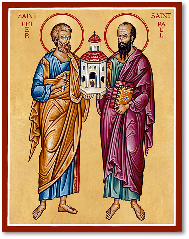 634x800 Men Saint Icons Ss Peter And Paul Icon Monastery Icons