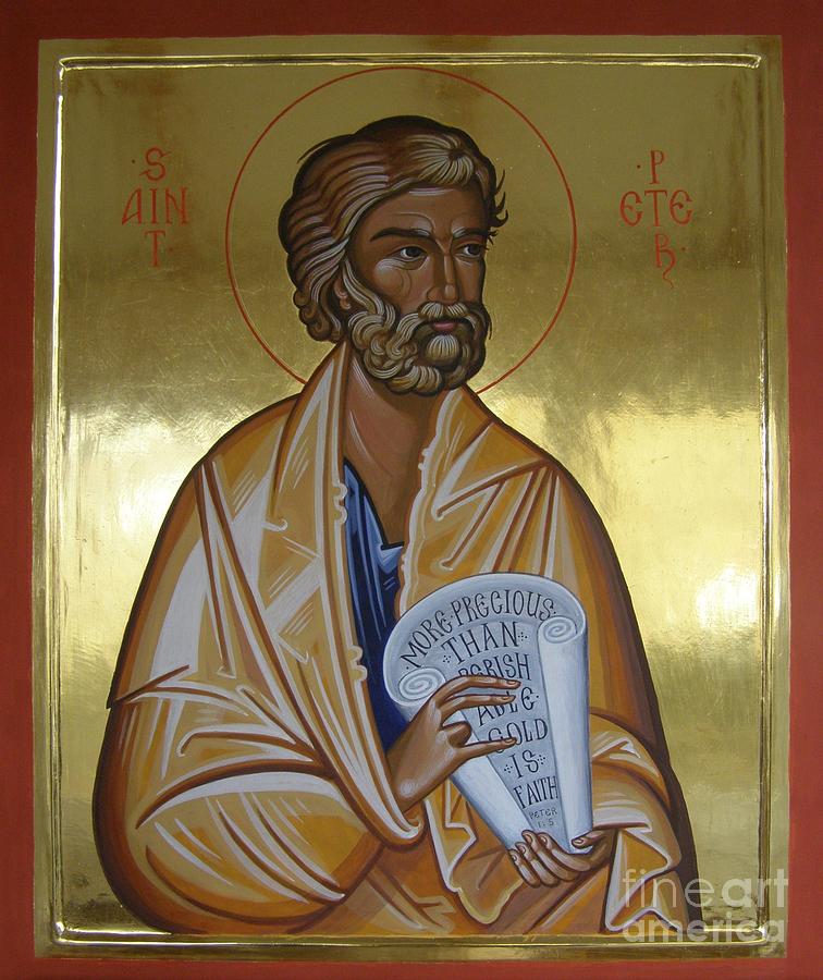 756x900 Byzantine Style St Peter Icon Painting