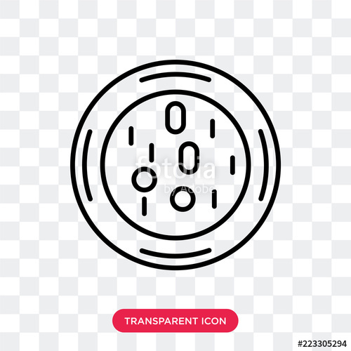 500x500 Petri Dish Vector Icon Isolated On Transparent Background, Petri