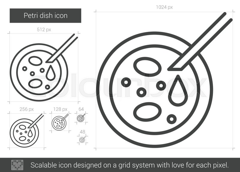 800x576 Petri Dish Vector Line Icon Isolated Stock Vector Colourbox