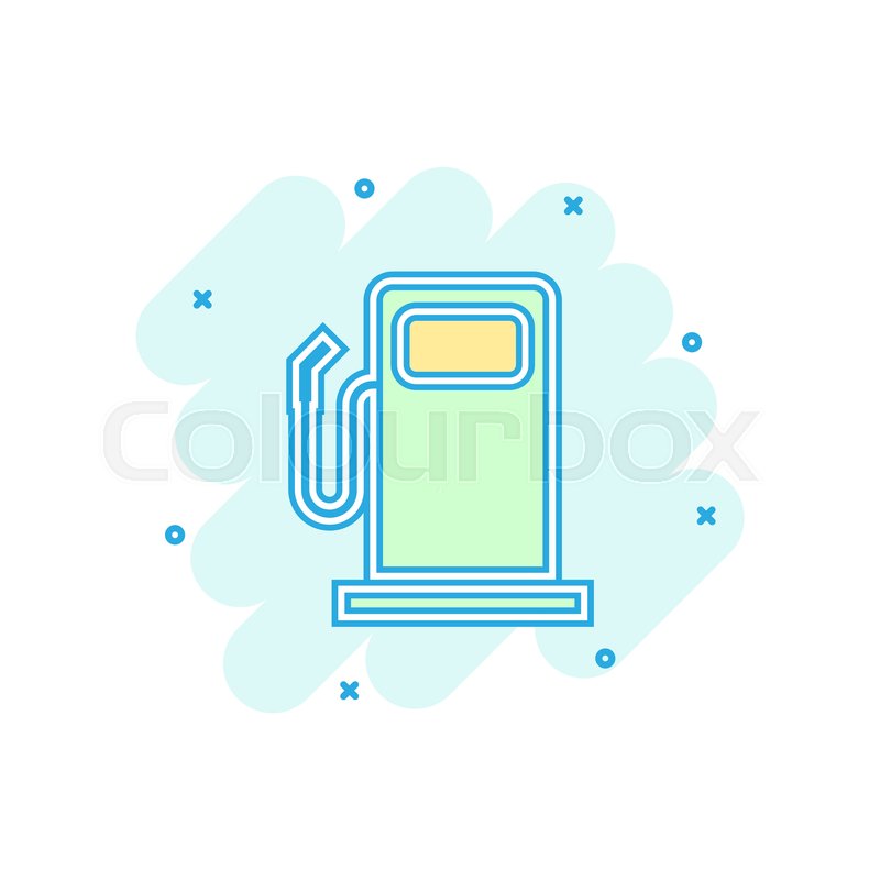 800x800 Vector Cartoon Fuel Gas Station Icon Stock Vector Colourbox