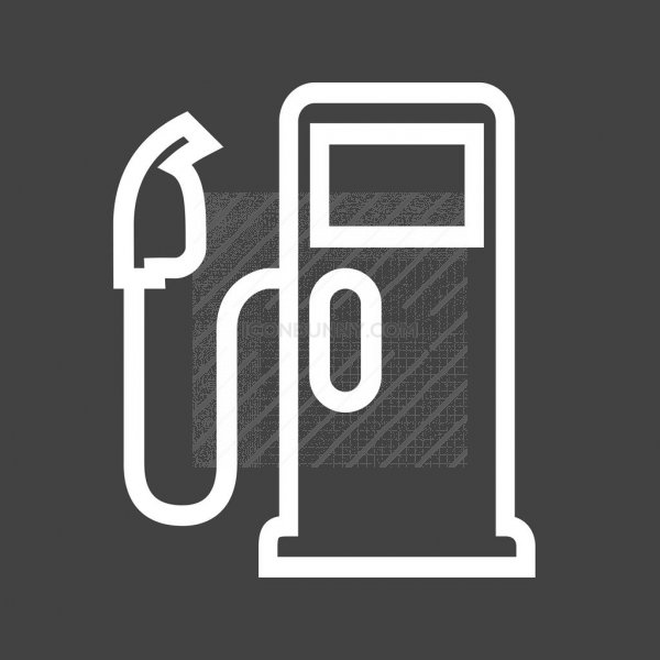 600x600 Gas Stationpetrol Station Line Inverted Icon