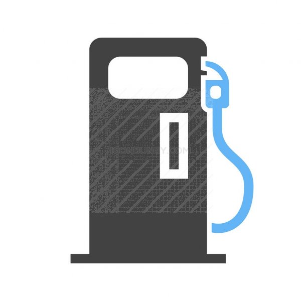 600x600 Petrol Pump Blue Black Icon