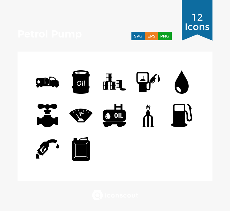 735x675 Petrol Pump Icon Pack