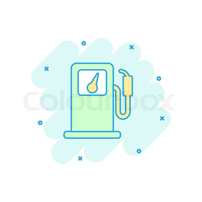 800x800 Vector Cartoon Fuel Gas Station Icon Stock Vector Colourbox