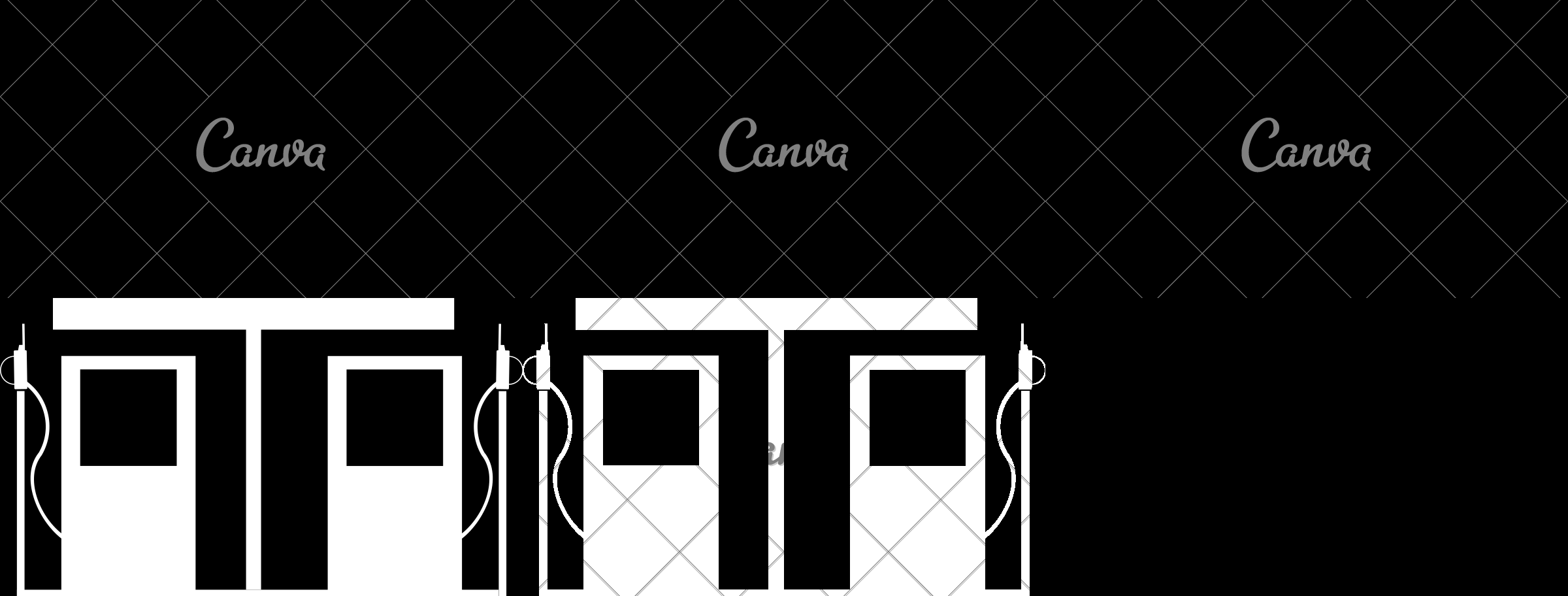 2400x912 Illustration Of Black Gasoline Or Petrol Pump Icon