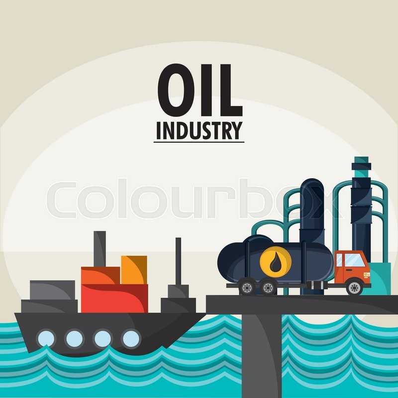 800x800 Ship Truck Sea Container Oil Industry Stock Vector Colourbox