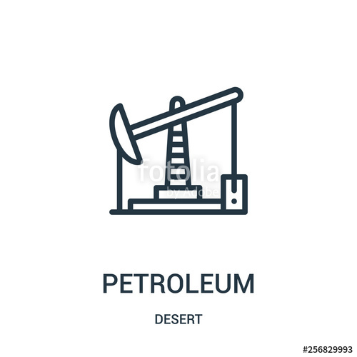 500x500 Petroleum Icon Vector From Desert Collection Thin Line Petroleum