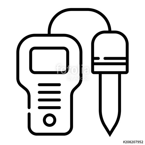 500x500 Ph Meter,chemistry Equipment Symbol Sign Simple Icon Stock Image