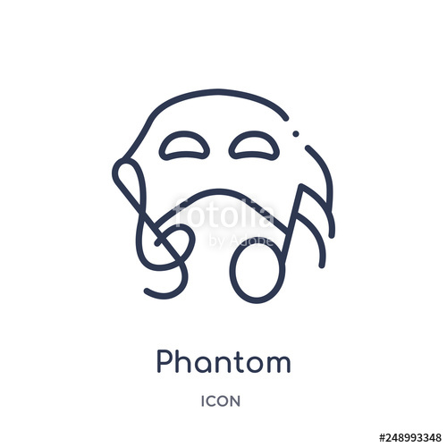 500x500 Phantom Icon From Music Outline Collection Thin Line Phantom Icon