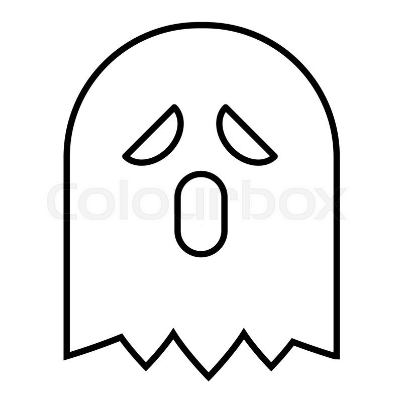 800x800 Ghost Thin Line Icon Phantom Vector Stock Vector Colourbox