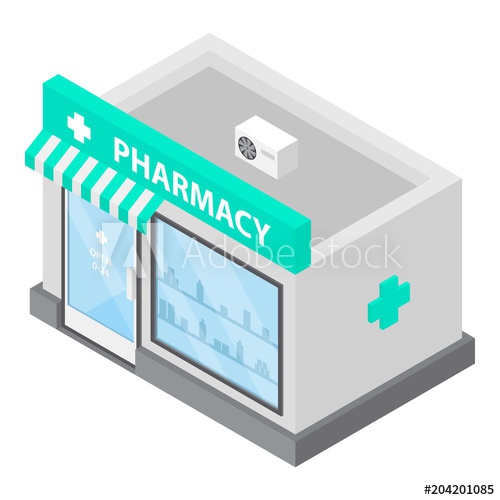 500x500 Pharmacy Icon Isometric Of Pharmacy Vector Icon For Web Design
