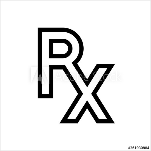 500x500 Rx Icon, Rx Pharmacy Icon, Rx Medical Prescription Icon, Rx