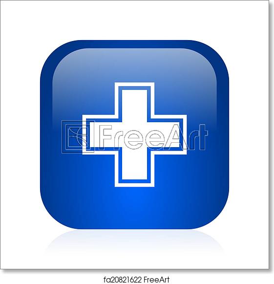 561x581 Free Art Print Of Pharmacy Icon Blue Glossy Computer Icon