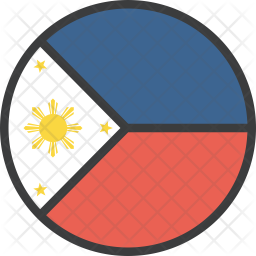 256x256 Philippines Flag Icon Of Colored Outline Style