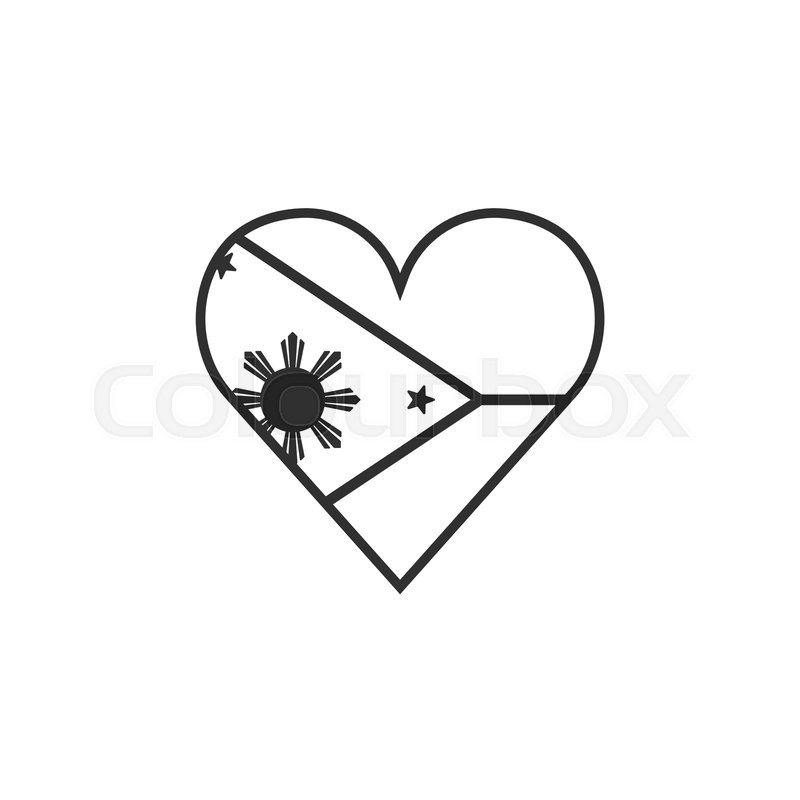 800x800 Philippines Flag Icon In A Heart Shape Stock Vector Colourbox