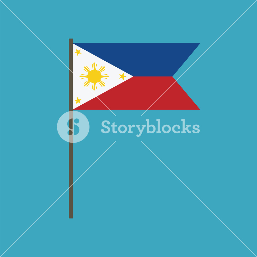 1000x1000 Philippines Flag Icon In Flat Design Independence Day Or National