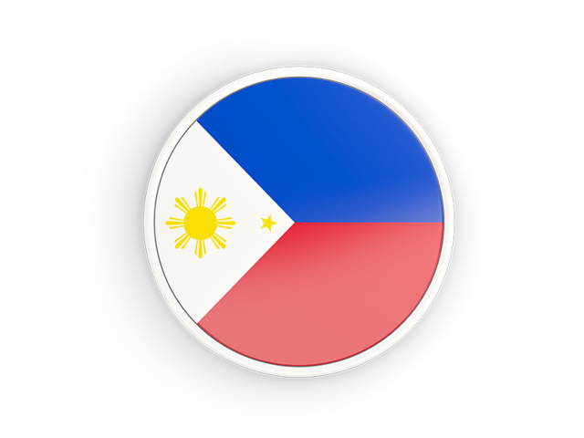640x480 Round Icon With White Frame Illustration Of Flag Of Philippines