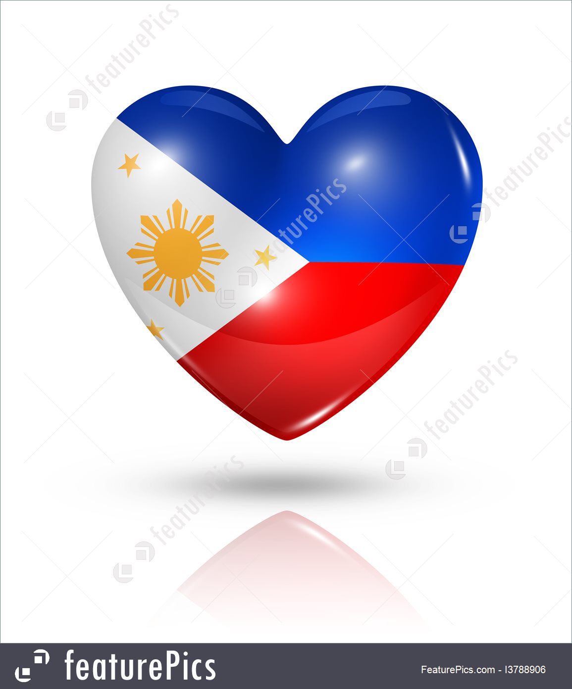 1155x1392 Flags Philippines, Heart Flag Icon