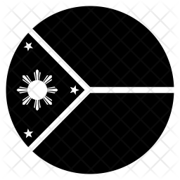 256x256 Philippines Flag Icon Of Glyph Style