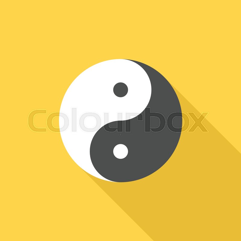 800x800 Chinese Philosophy Yin And Yang Sign Stock Vector Colourbox