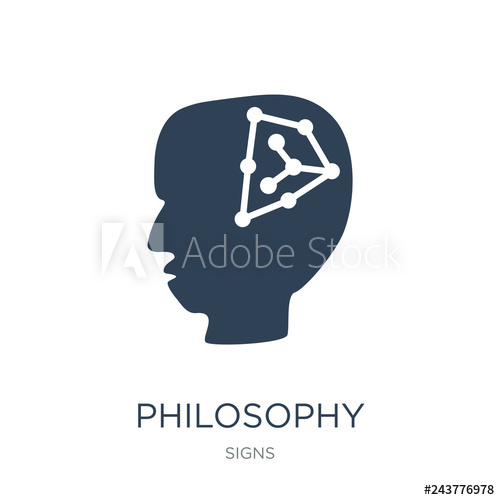 500x500 Philosophy Icon Vector On White Background, Philosophy Trendy