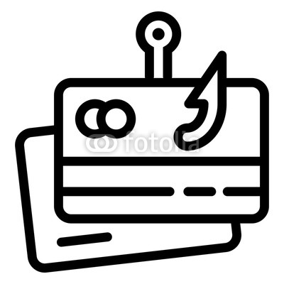 400x400 Phishing Credit Card Icon Outline Phishing Credit Card Vector