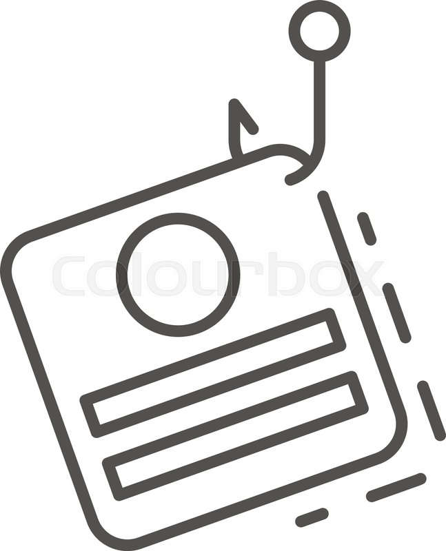 647x800 Phishing Personal Data Icon Outline Stock Vector Colourbox