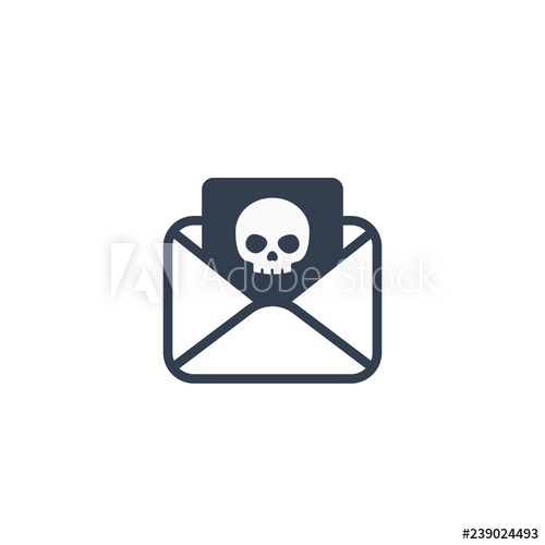 500x500 Email With Virus, Phishing Icon