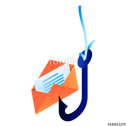 500x500 Email Phishing Icon Isometric Of Email Phishing Vector Icon