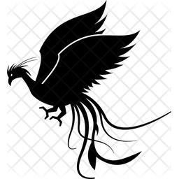 256x256 Phoenix Icon Of Glyph Style