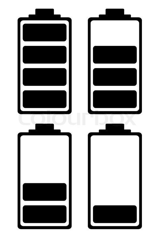 Simple Battery Black And White Icon Stock Vector Colourbox 540x800 Simple Battery Black And White Icon Stock Vector Colourbox