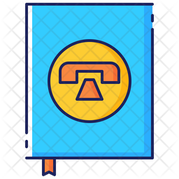 256x256 Phone Book Icon Of Colored Outline Style