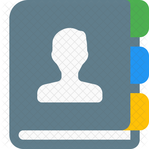 512x512 Phone Book Icon Of Flat Style