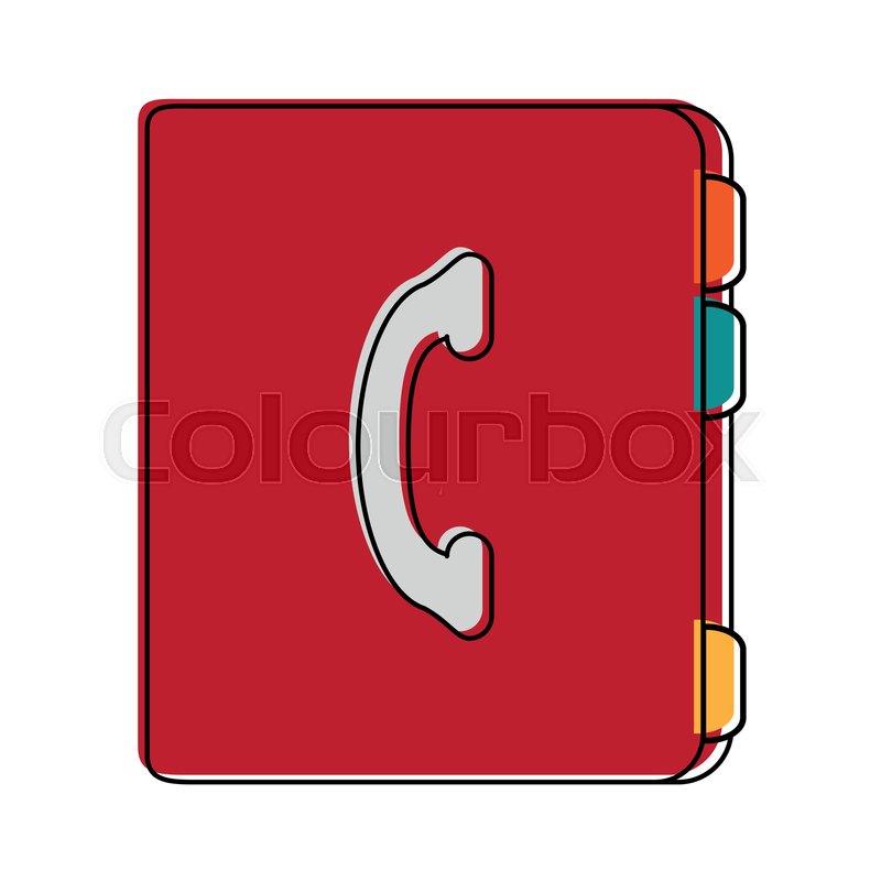 800x800 Phone Book Icon Image Vector Stock Vector Colourbox