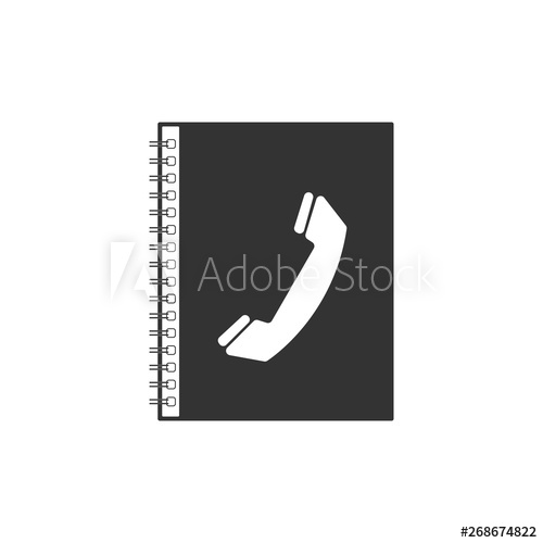 500x500 Phone Book Icon Isolated Address Book Telephone Directory Flat