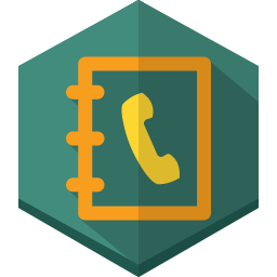 256x256 Phonebook Icon Long Shadow Polygon Iconset Graphicloads