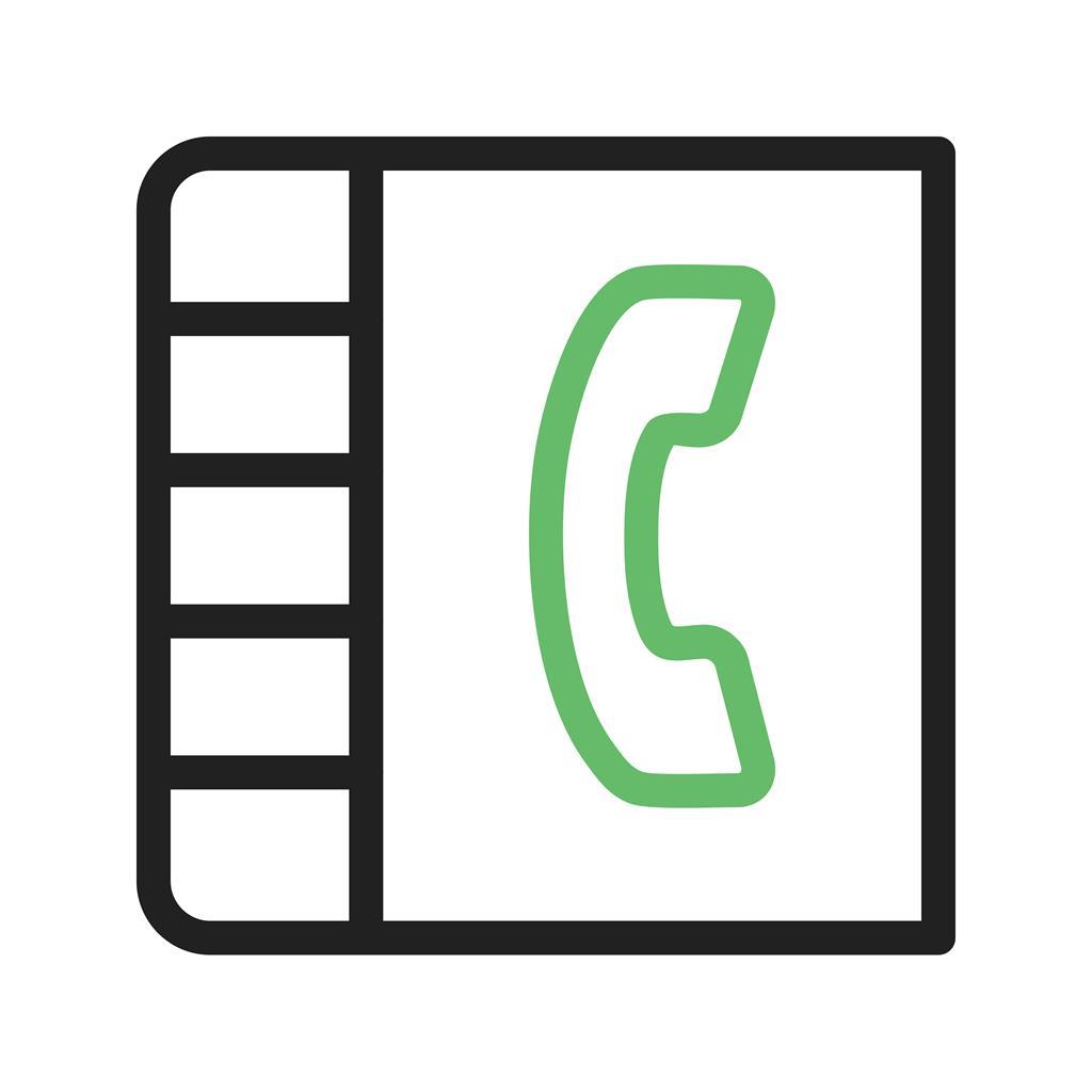 1024x1024 Phonebook Line Green Black Icon