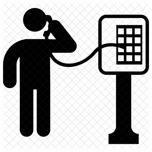 512x512 Phone Booth Icon Of Glyph Style