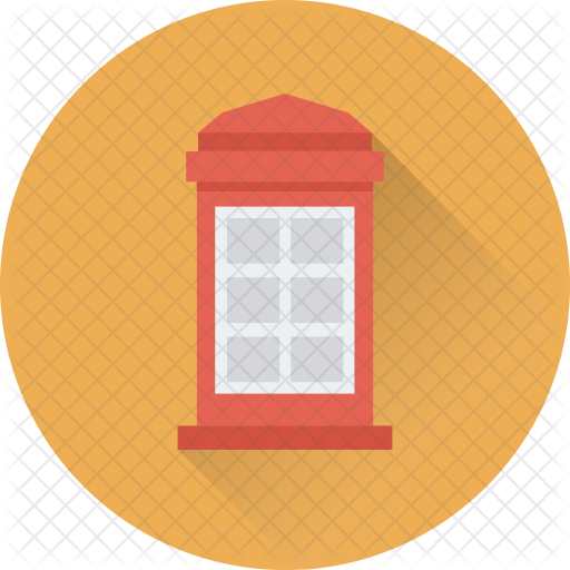 512x512 Phone Booth Icon Of Flat Style