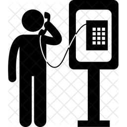 256x256 Public Phonebooth Icon Of Glyph Style