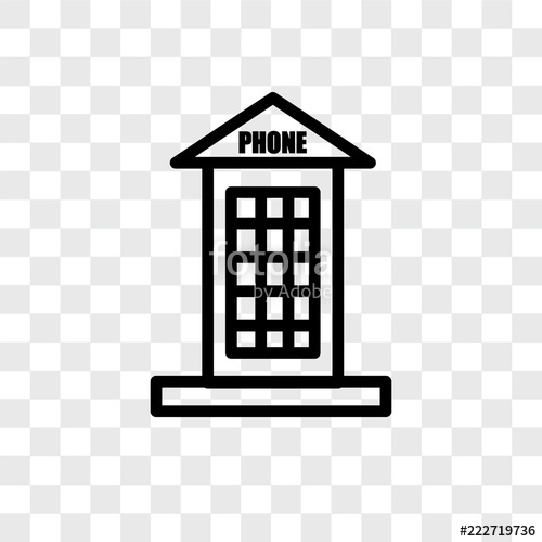 500x500 Phone Booth Icons Isolated On Transparent Background Modern
