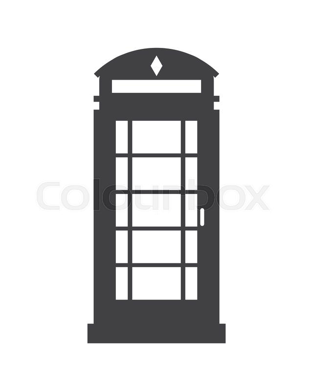 640x800 Flat Design English Phone Booth Icon Stock Vector Colourbox
