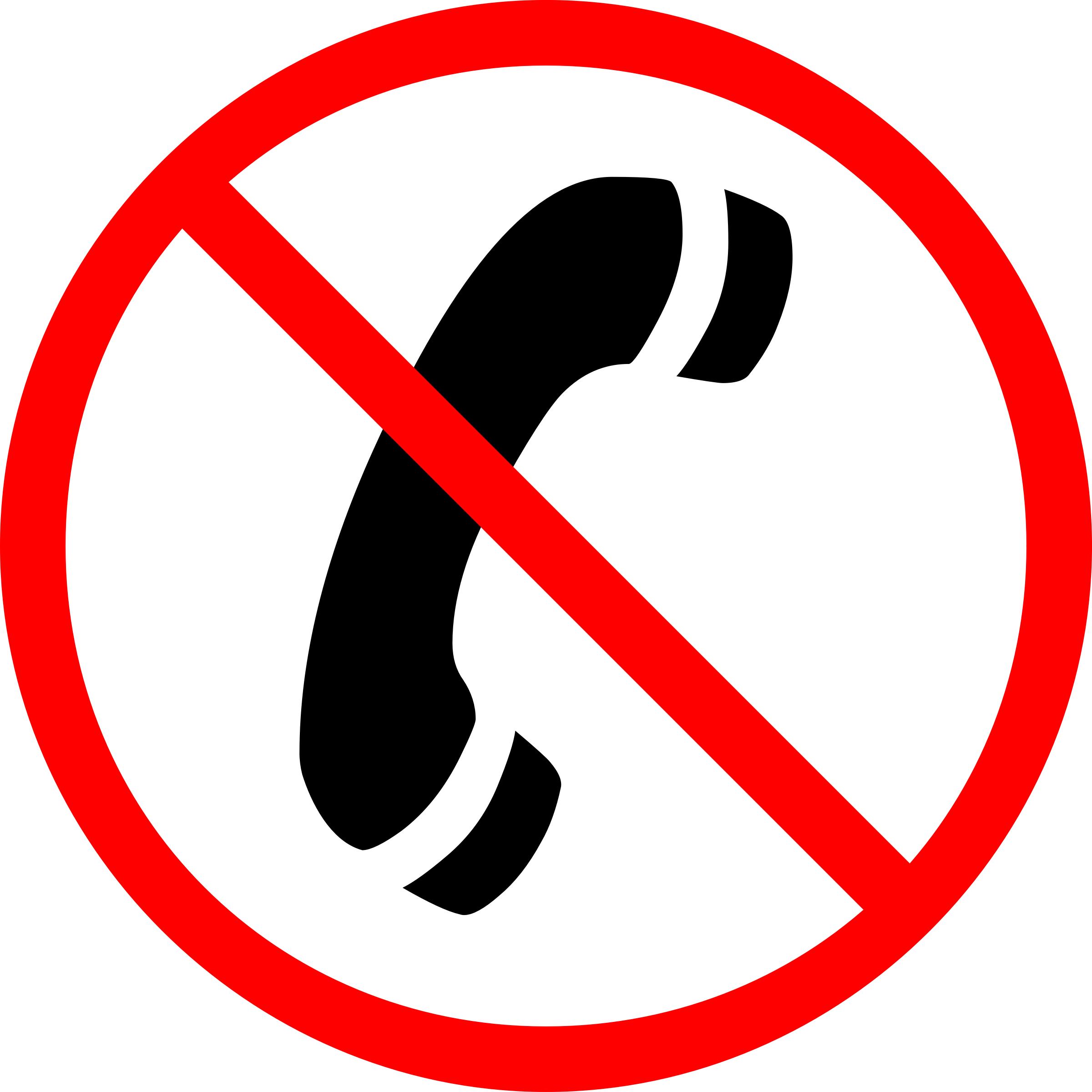 2400x2400 No Phone Call Icons Png