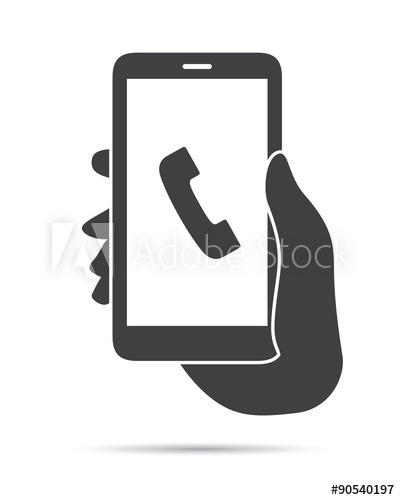 400x500 Hand Holding Phone Call Icon