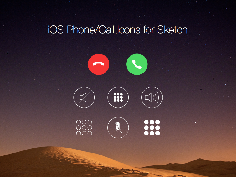 800x600 Free Ios Phonecall Icons For Sketch