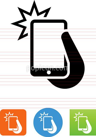400x572 Hand Holding Smartphone Camera Icon