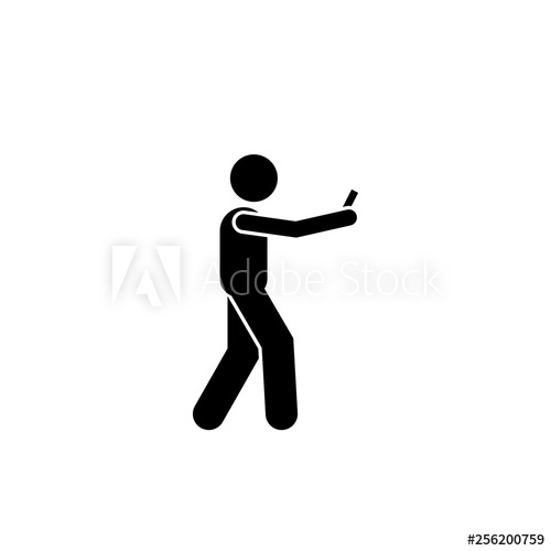 500x500 Man, Walking, Phone Camera Icon Element Of Human Use Phone