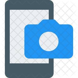 256x256 Phone Camera Icon Of Flat Style