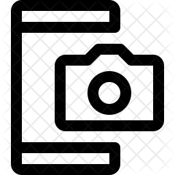 256x256 Phone Camera Icon Of Line Style